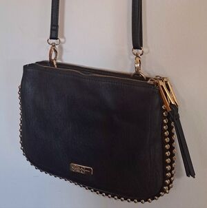Jessica Simpson Black Studded Clutch / Crossbody – Edgy & Cute